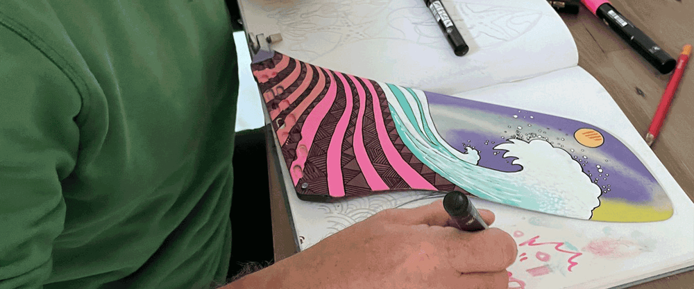 UK Artist Turns Old Paddle Board Fins Into Art