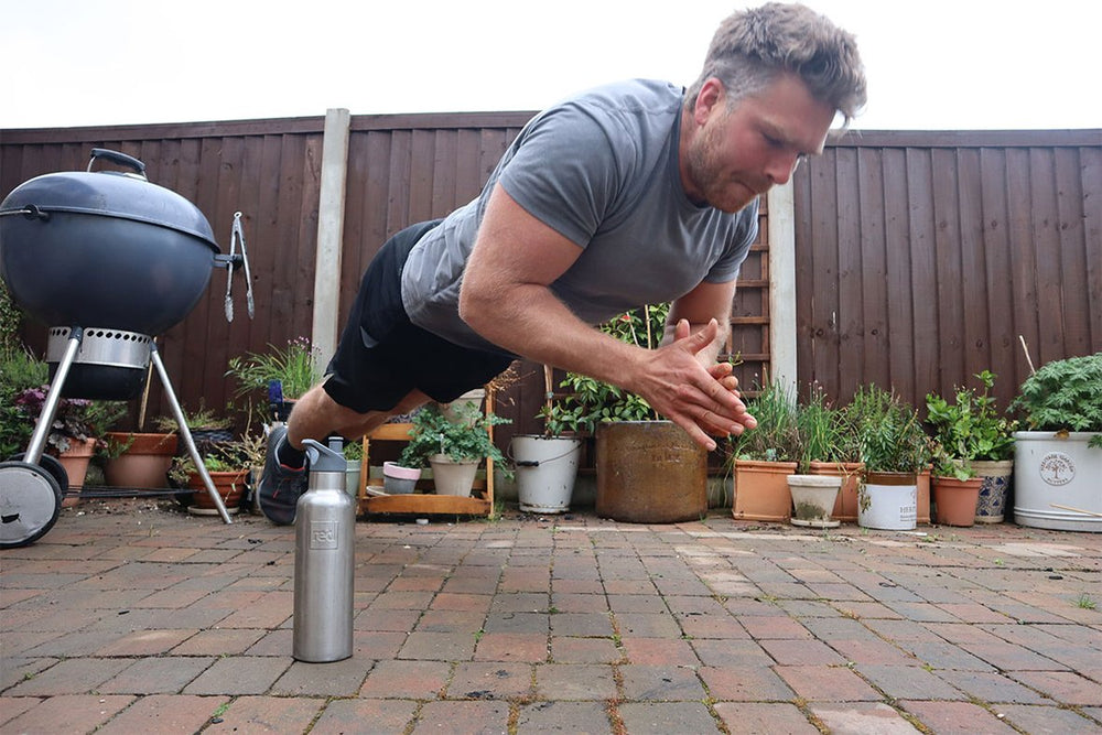 Man doing Clap Push up