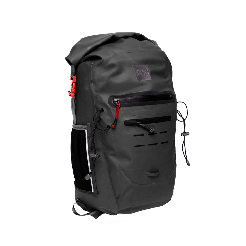 Red Equipment Adventure Waterproof Backpack 30L - Obsidian Black โ Red ...