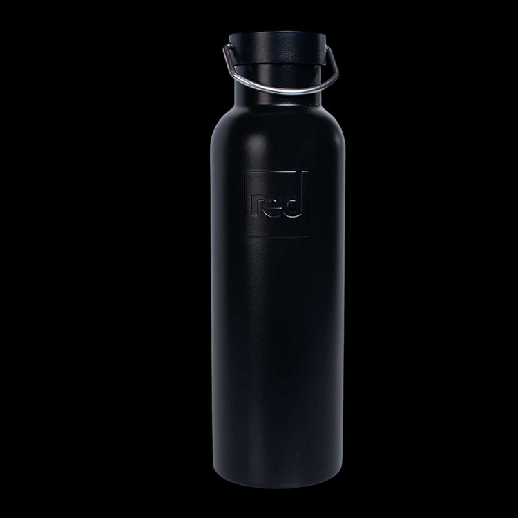 RED Insulated Black Water Bottle