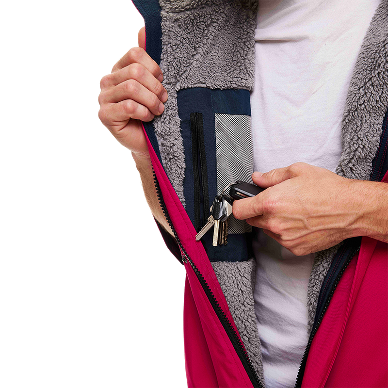 Men's Long Sleeve Pro Change Robe EVO - Fuchsia