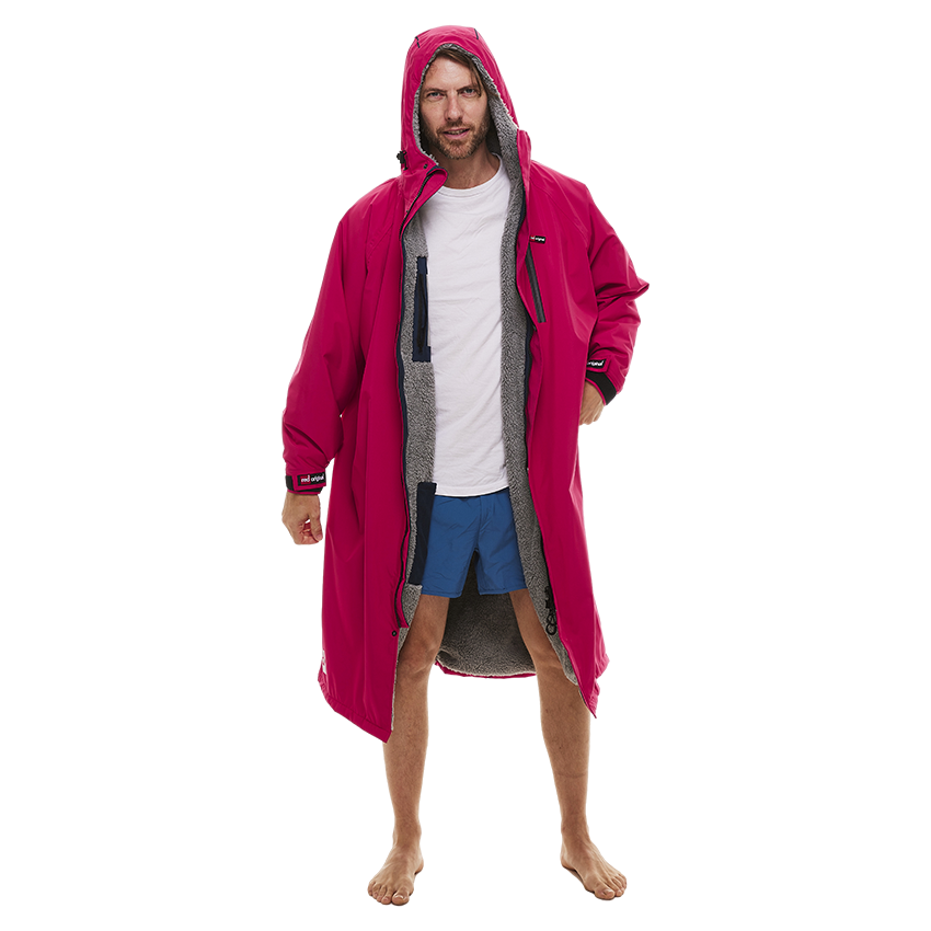 Men's Long Sleeve Pro Change Robe EVO - Fuchsia