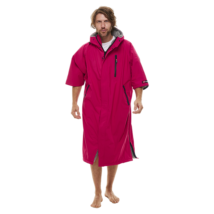 Men's Short Sleeve Pro Change Robe EVO - Fuchsia