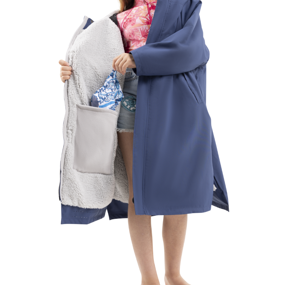 Kids’ Long Sleeve Dry Waterproof Changing Robe Alter EVO Pro - Admiral Blue