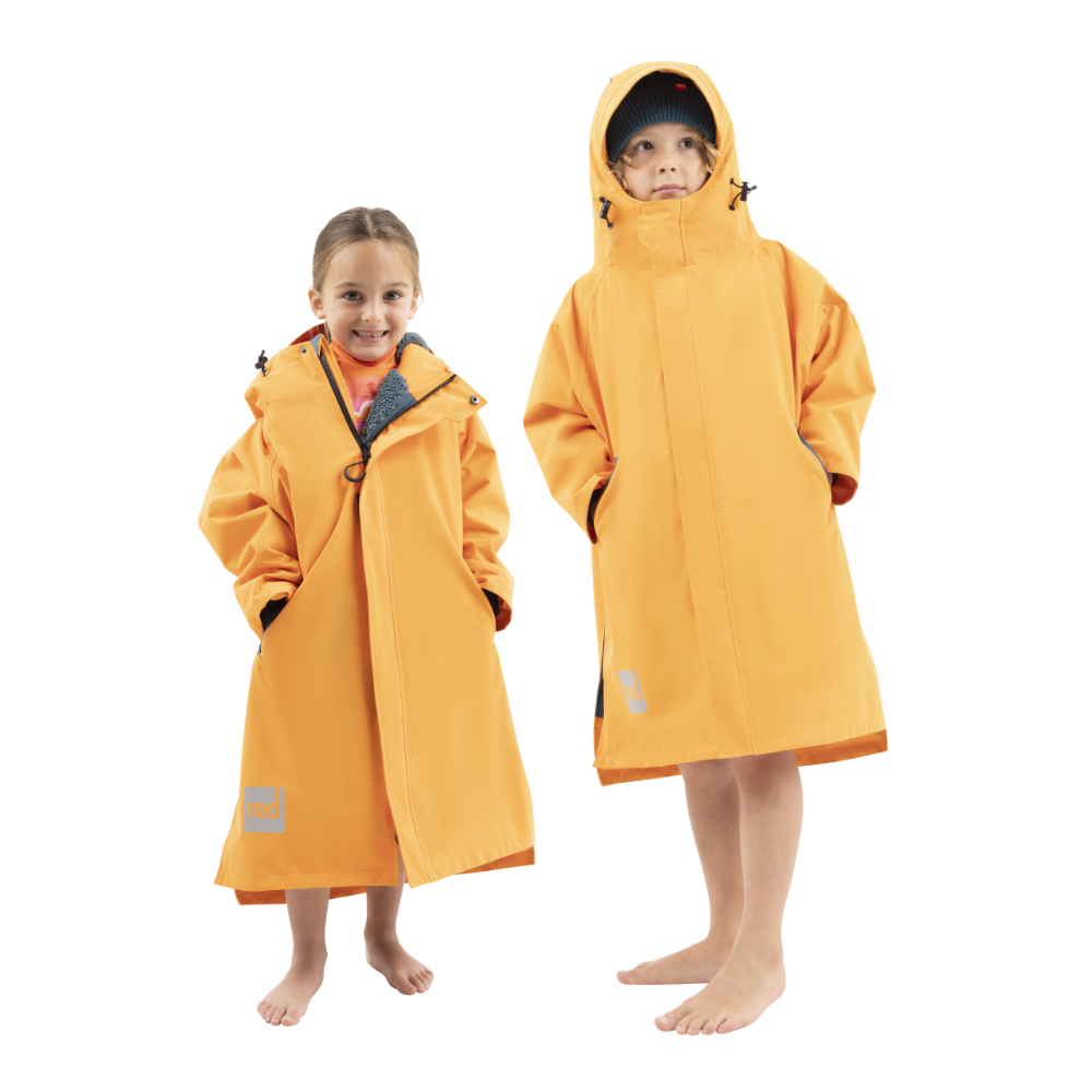 Kids’ Long Sleeve Dry Waterproof Changing Robe Alter EVO Pro - Bitter Orange