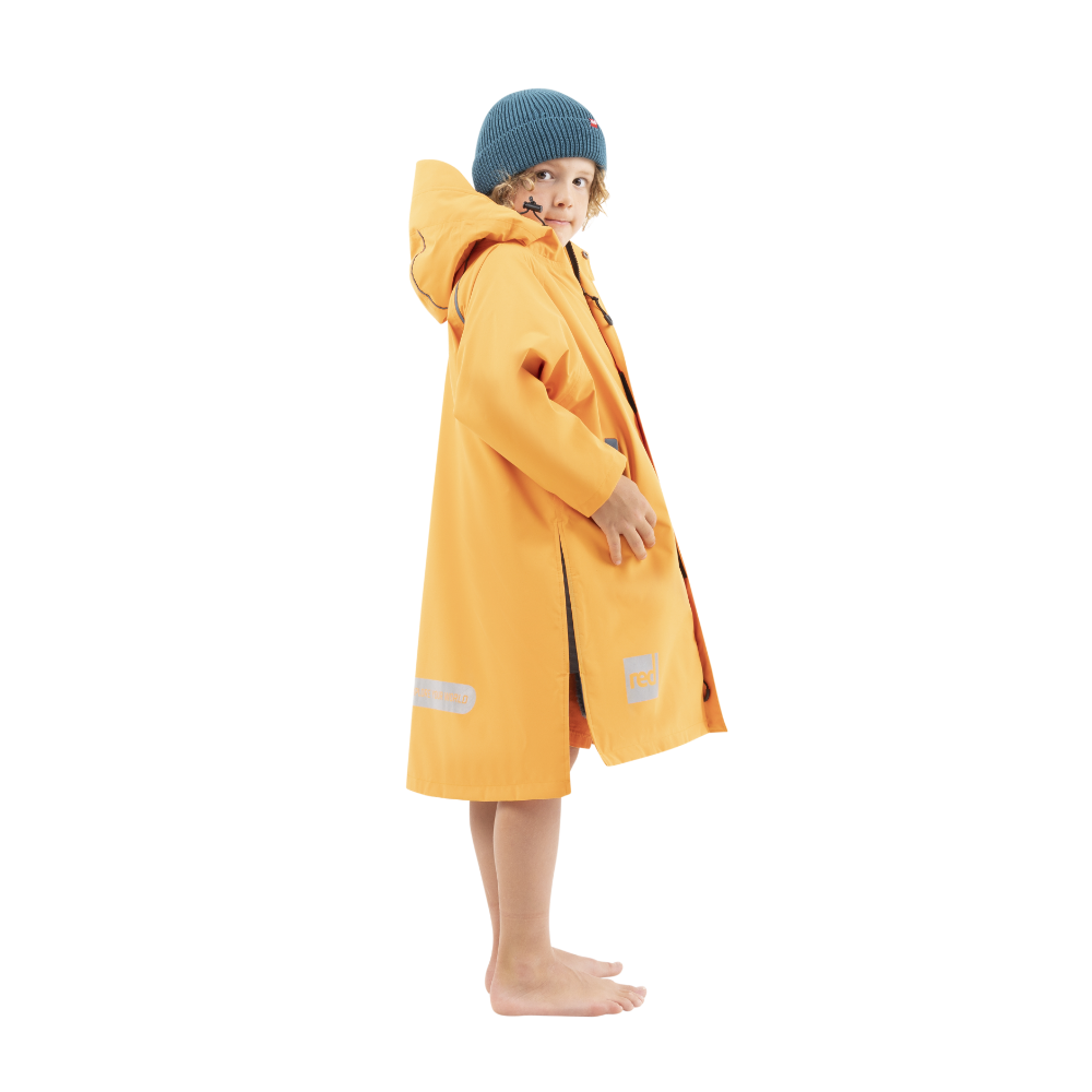 Kids’ Long Sleeve Dry Waterproof Changing Robe Alter EVO Pro - Bitter Orange