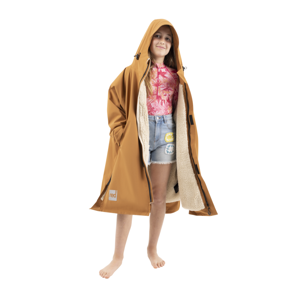 Kids’ Long Sleeve Dry Waterproof Changing Robe Alter EVO Pro - Caramel