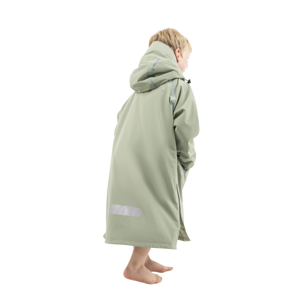 Kids’ Long Sleeve Dry Waterproof Changing Robe Alter EVO Pro - Sage Green