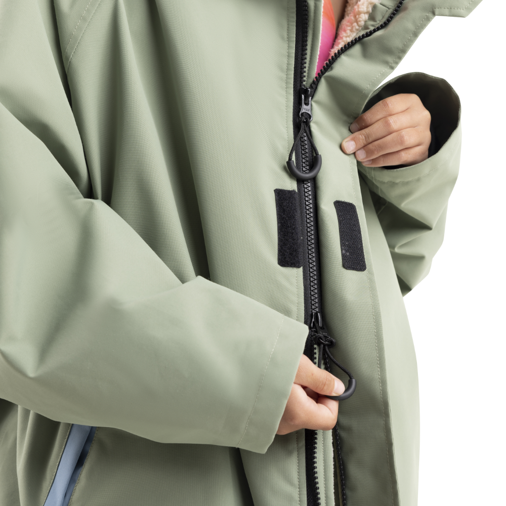 Kids’ Long Sleeve Dry Waterproof Changing Robe Alter EVO Pro - Sage Green