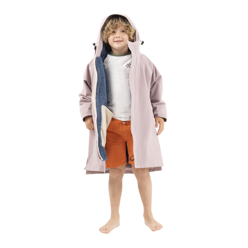 Kids’ Long Sleeve Dry Waterproof Changing Robe Alter EVO Pro - Salty Pink