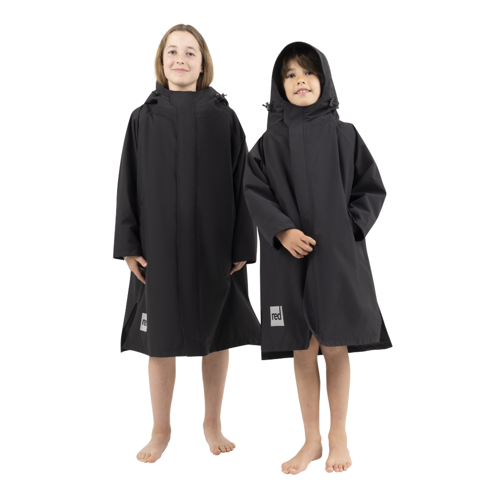 Kids’ Long Sleeve Dry Waterproof Changing Robe Alter EVO Pro - Stealth Black