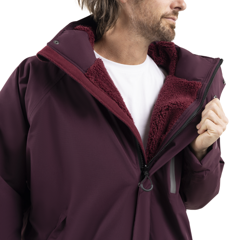 Men's Long Sleeve Dry Waterproof Changing Robe Alter EVO - Rich Burgundy
