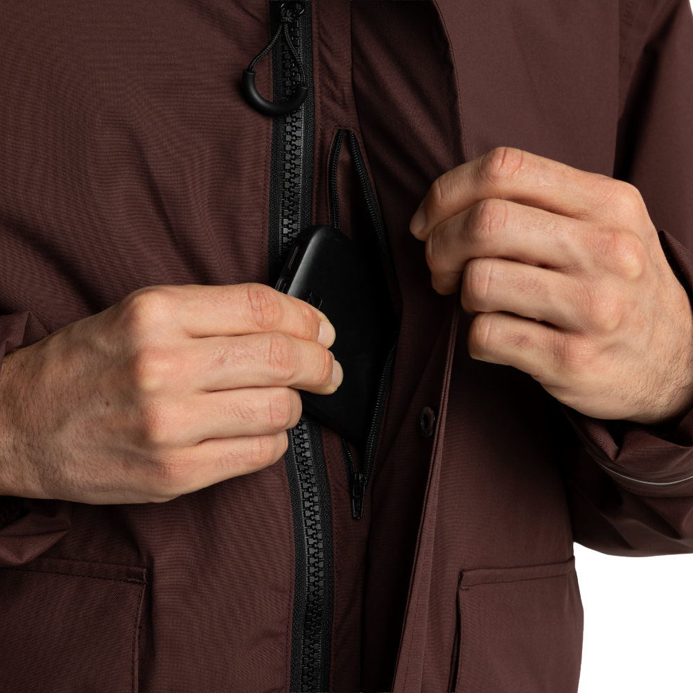 Men's EVO Pro Waterproof Parka Jacket - Deep Chestnut