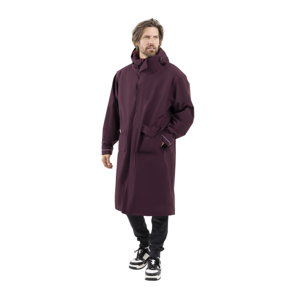 Grey MAN Waterproof Slim Fit Block Patterned Fleece Lined Jacket