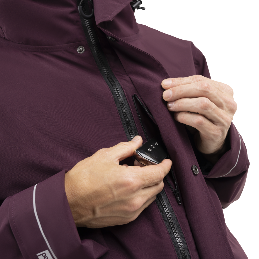 Men's EVO Pro Slimline Waterproof Parka Jacket - Rich Burgundy