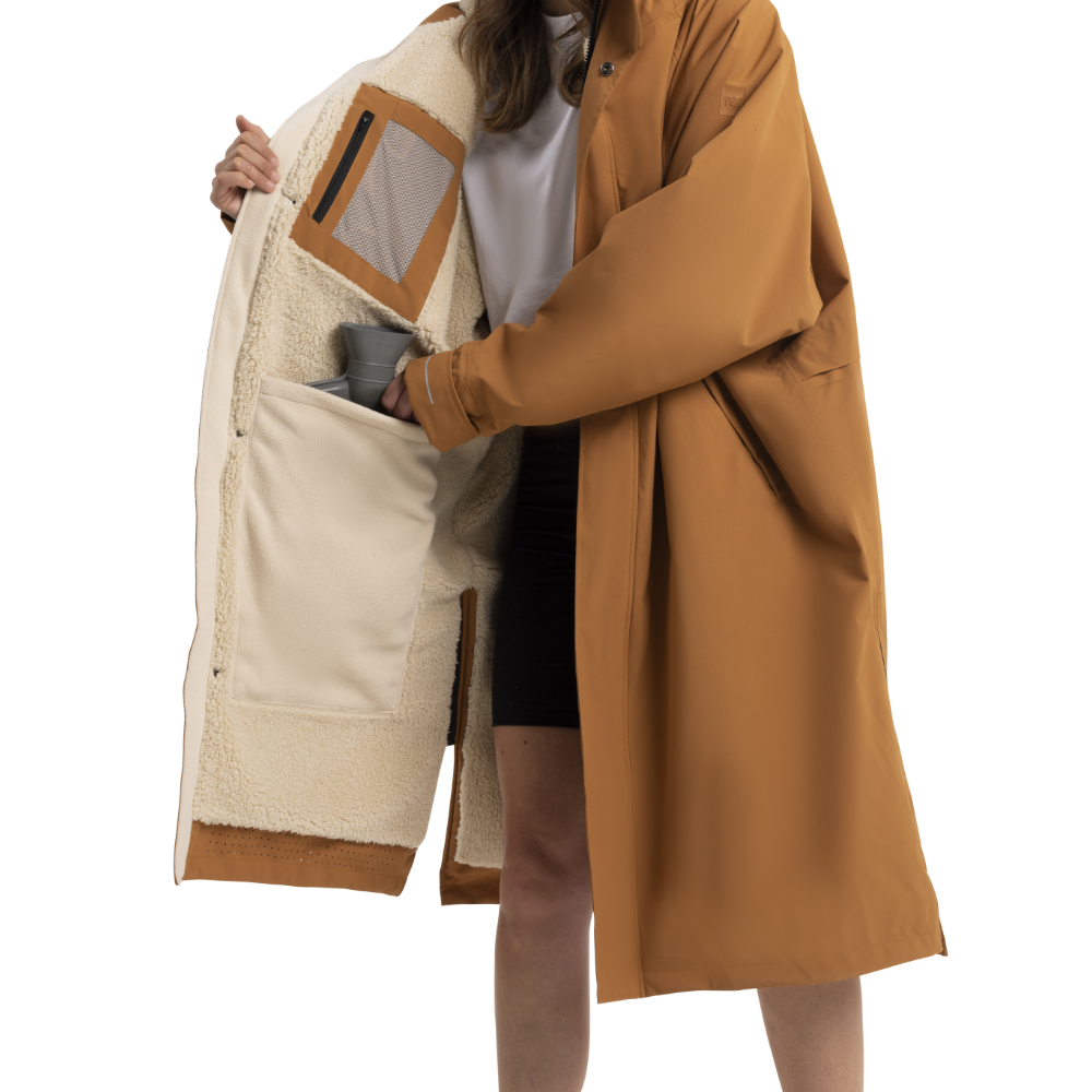 Women's Long Sleeve Dry Waterproof Changing Robe Alter EVO - Caramel