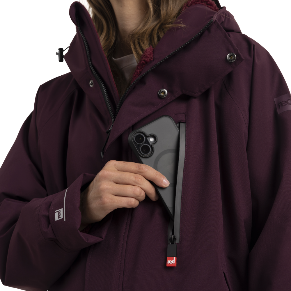 Women's Long Sleeve Dry Waterproof Changing Robe Alter EVO - Rich Burgundy