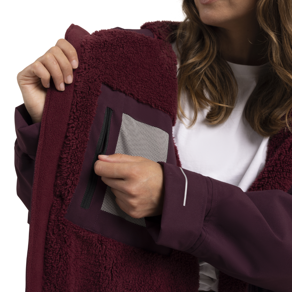 Women's Long Sleeve Dry Waterproof Changing Robe Alter EVO - Rich Burgundy