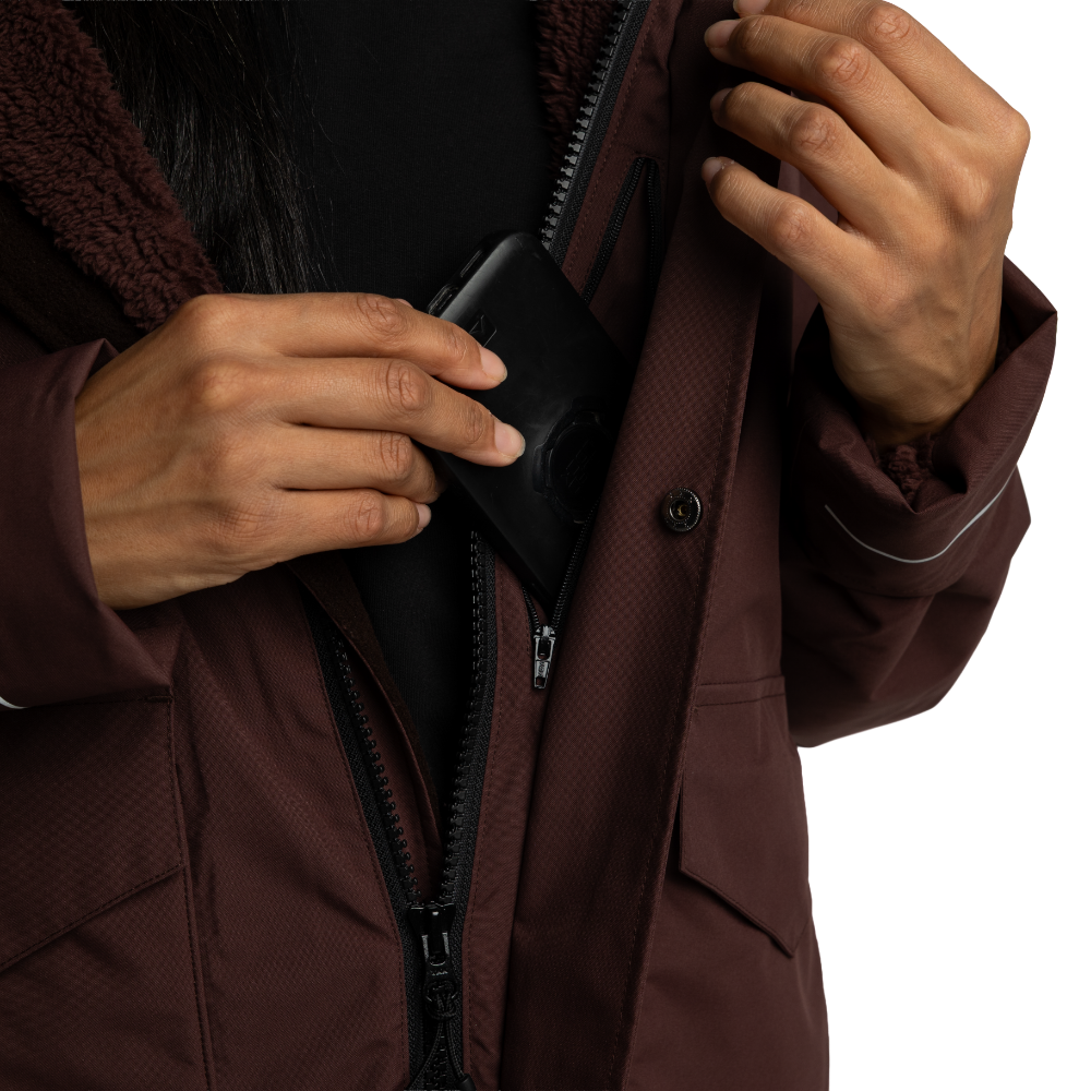 Women's EVO Pro Waterproof Parka Jacket - Deep Chestnut