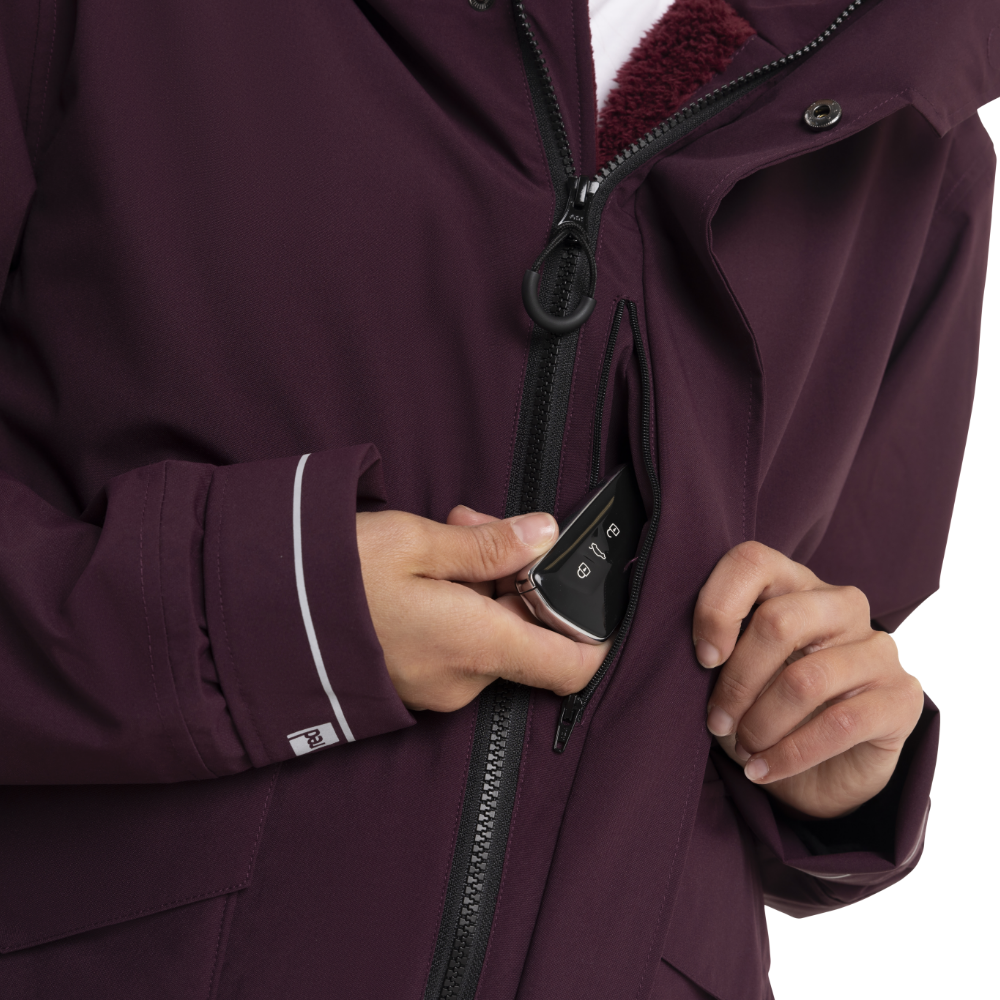 Women's EVO Pro Slimline Waterproof Parka Jacket - Rich Burgundy