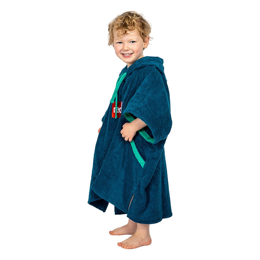 Kids Towelling Change Robe - Navy