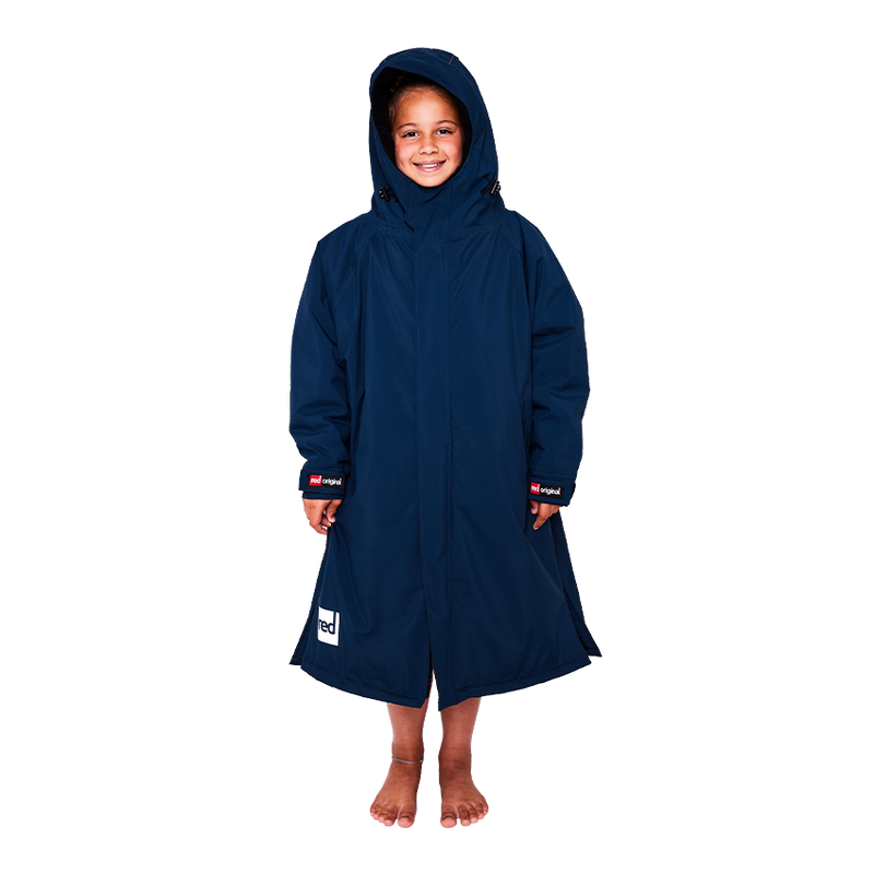 Red Original Waterproof Kids Dry Pro Robe - Navy