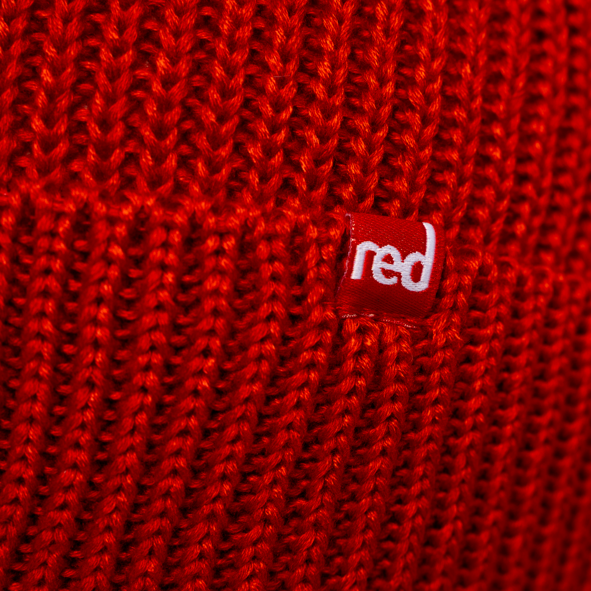 Eddy Recycled Polyester Beanie Hat - Red