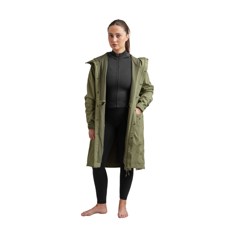 Women's Pursuit Waterproof Lightweight Changing Robe Jacket - Olive Green