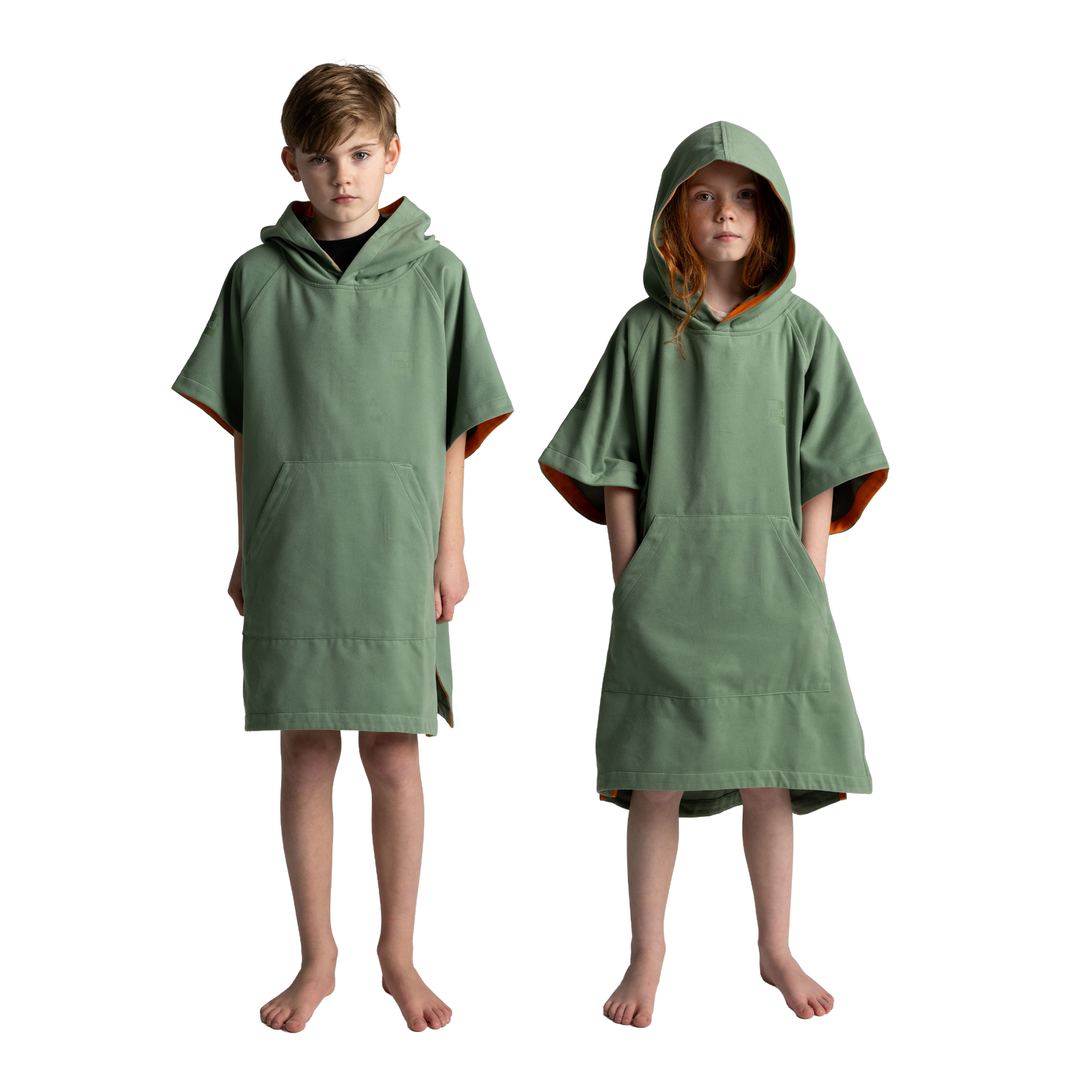 Kids' Quick Dry Microfibre Poncho Changing Robe - Sage Green