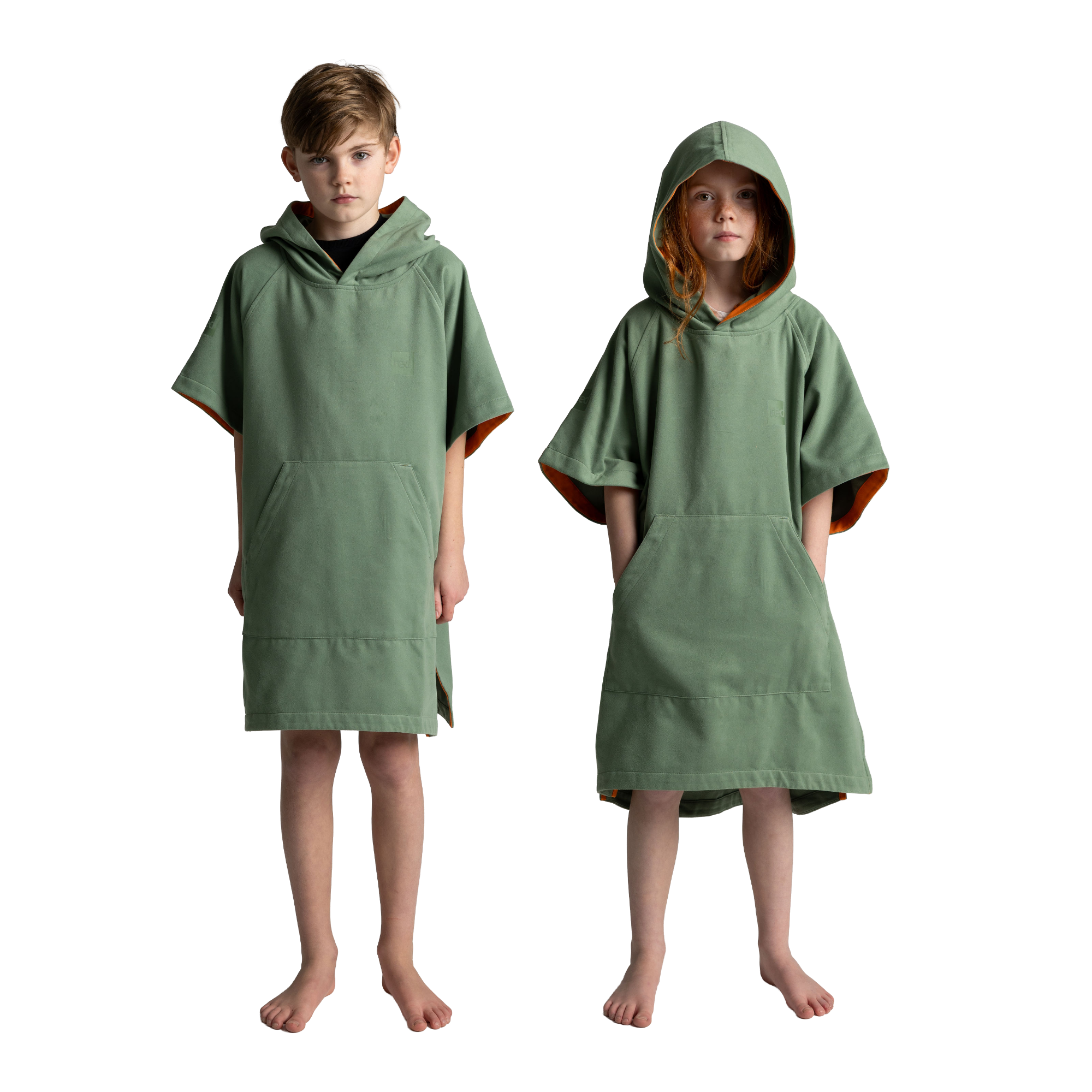 Kids' Quick Dry Microfibre Poncho Changing Robe - Sage Green