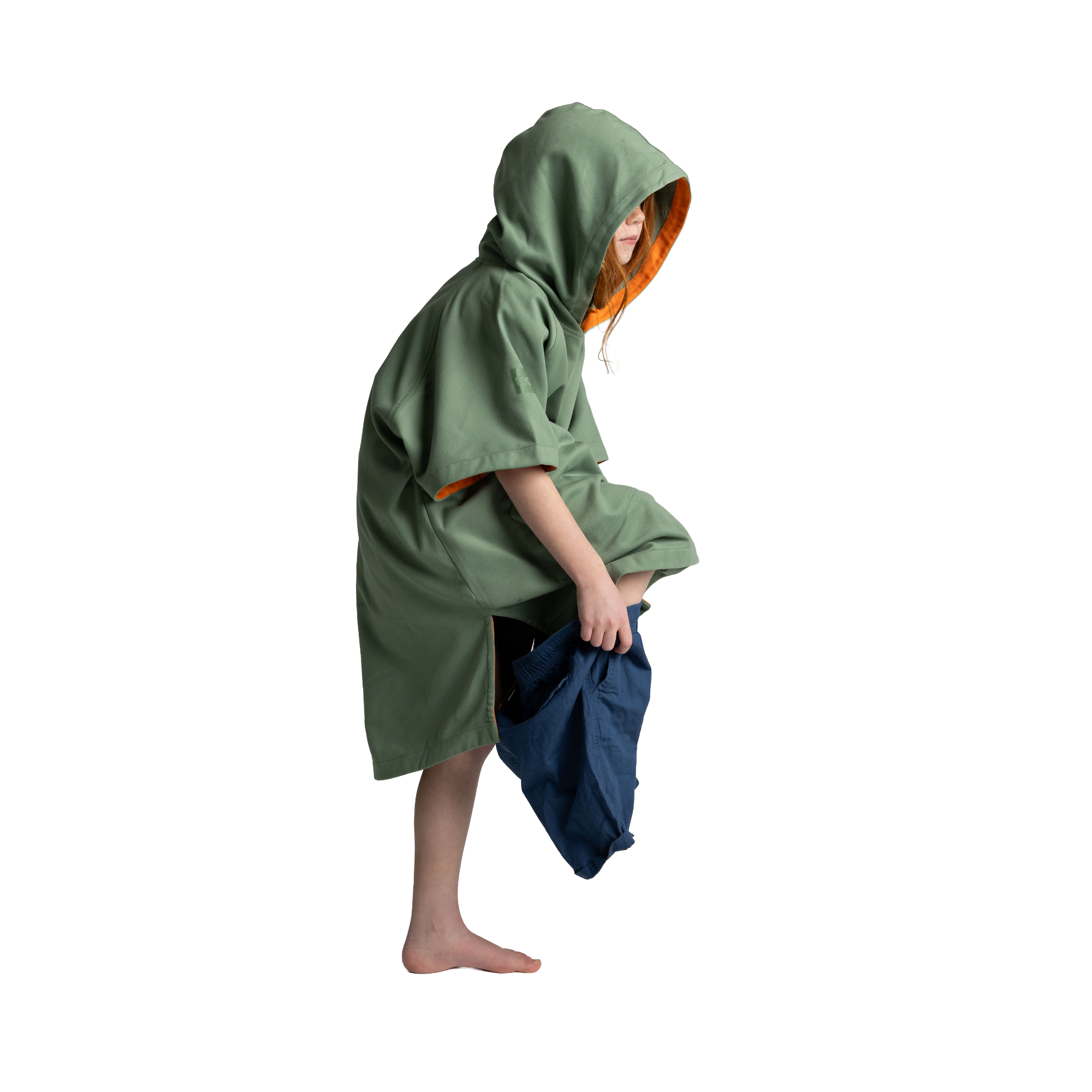 Kids' Quick Dry Microfibre Poncho Changing Robe - Sage Green