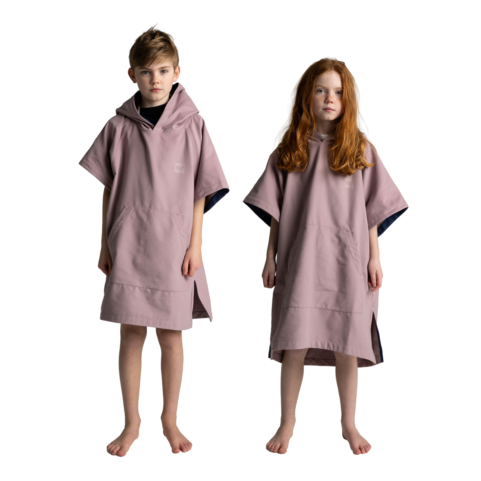 Kids' Quick Dry Microfibre Poncho Changing Robe - Salty Pink