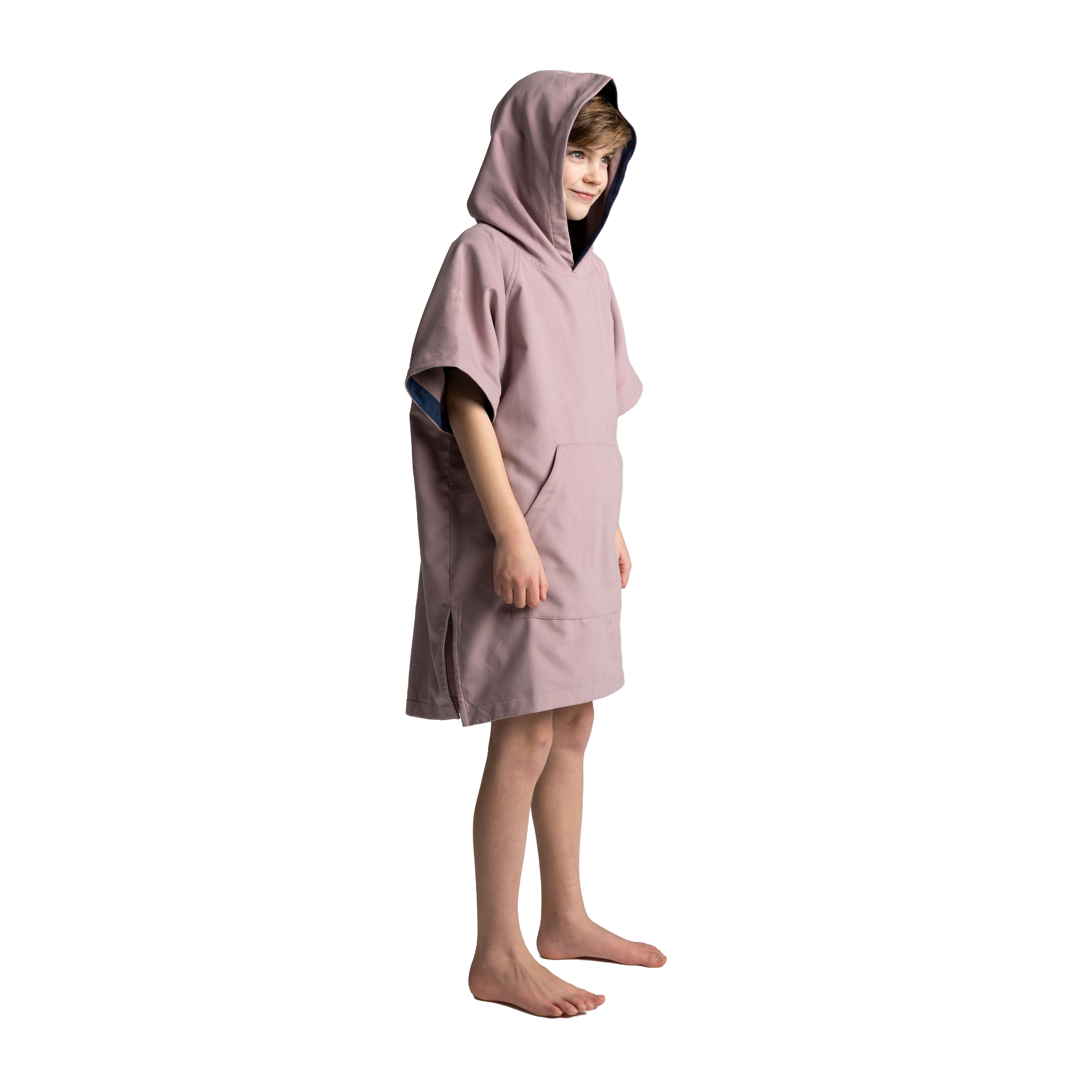Kids' Quick Dry Microfibre Poncho Changing Robe - Salty Pink