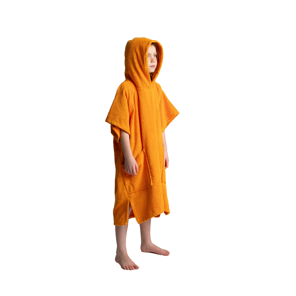 Kids' Towelling Poncho Changing Robe - Bitter Orange