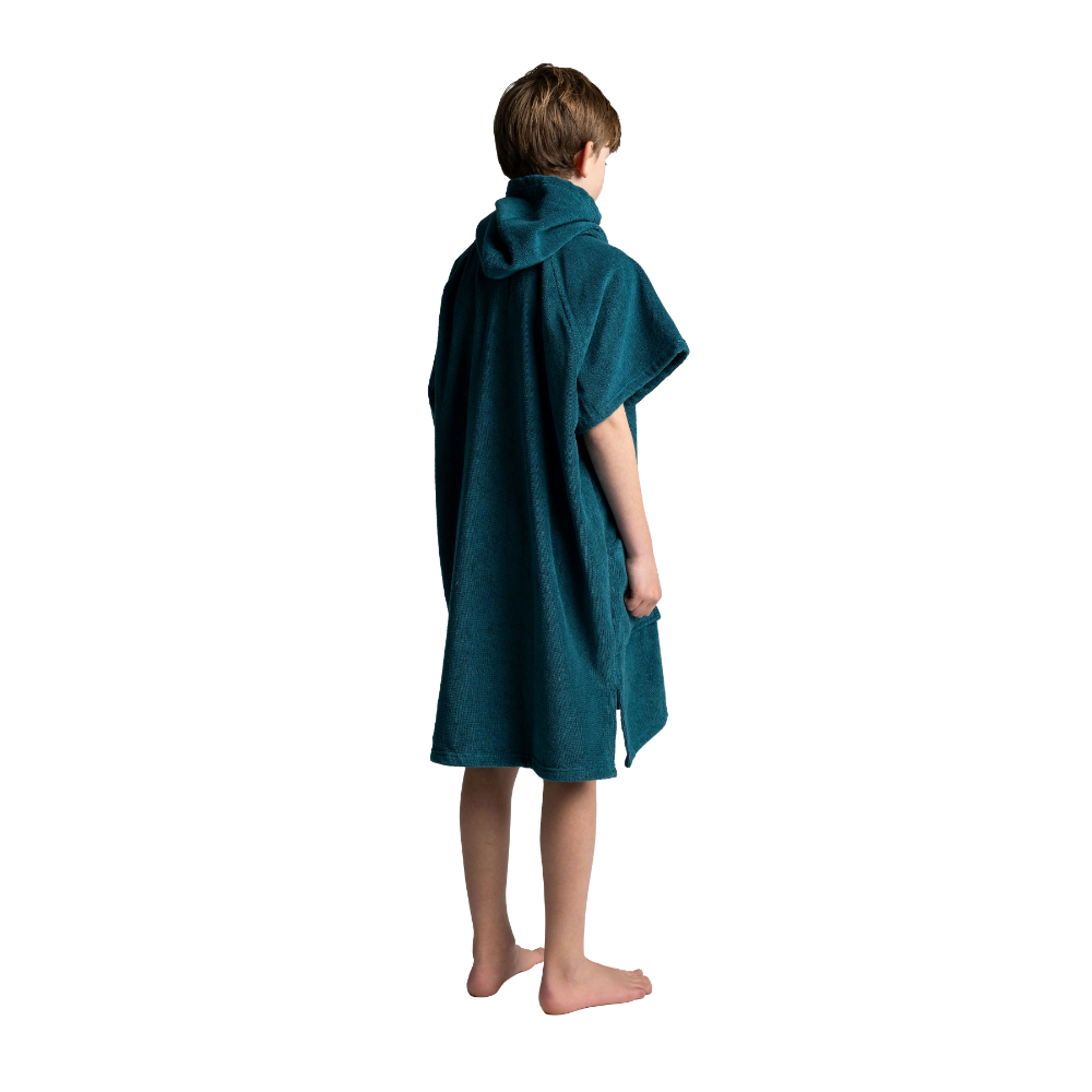 Kids' Towelling Poncho Changing Robe - Deep Teal