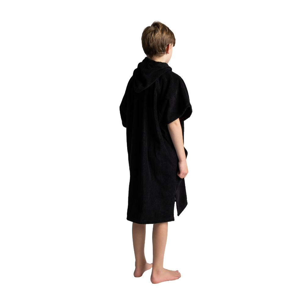 Kids' Towelling Poncho Changing Robe - Stealth Black