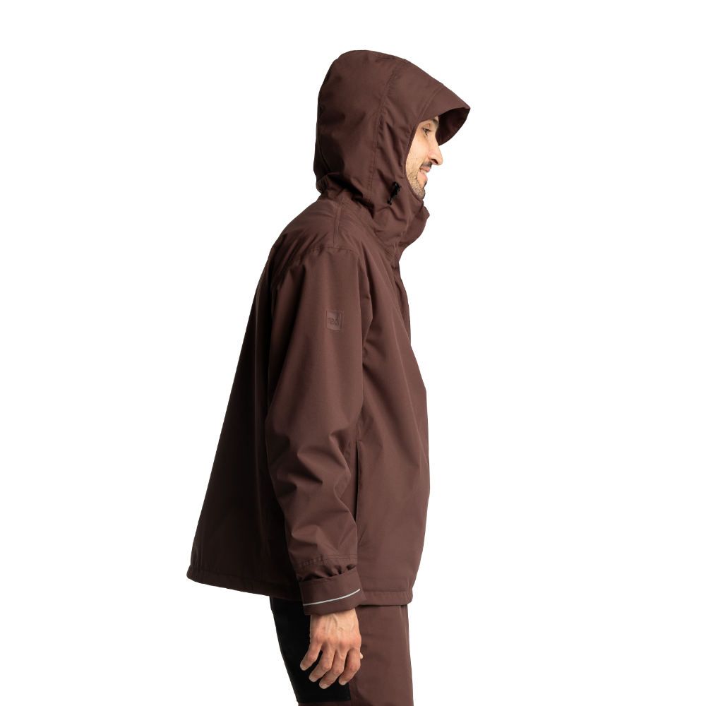 Men's EVO Pro Waterproof Insulated Half Zip Jacket - Deep Chestnut