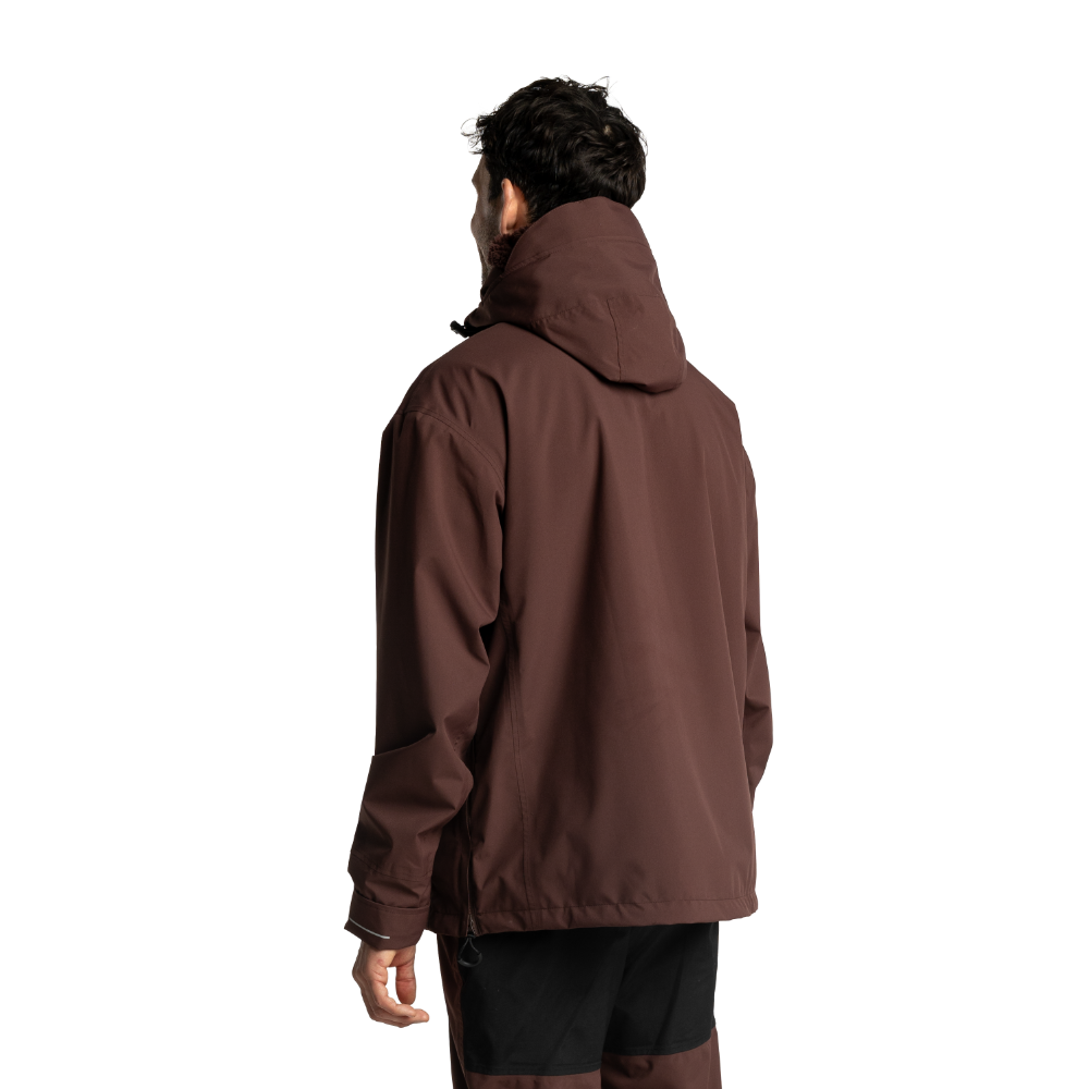 Men's EVO Pro Waterproof Insulated Half Zip Jacket - Deep Chestnut