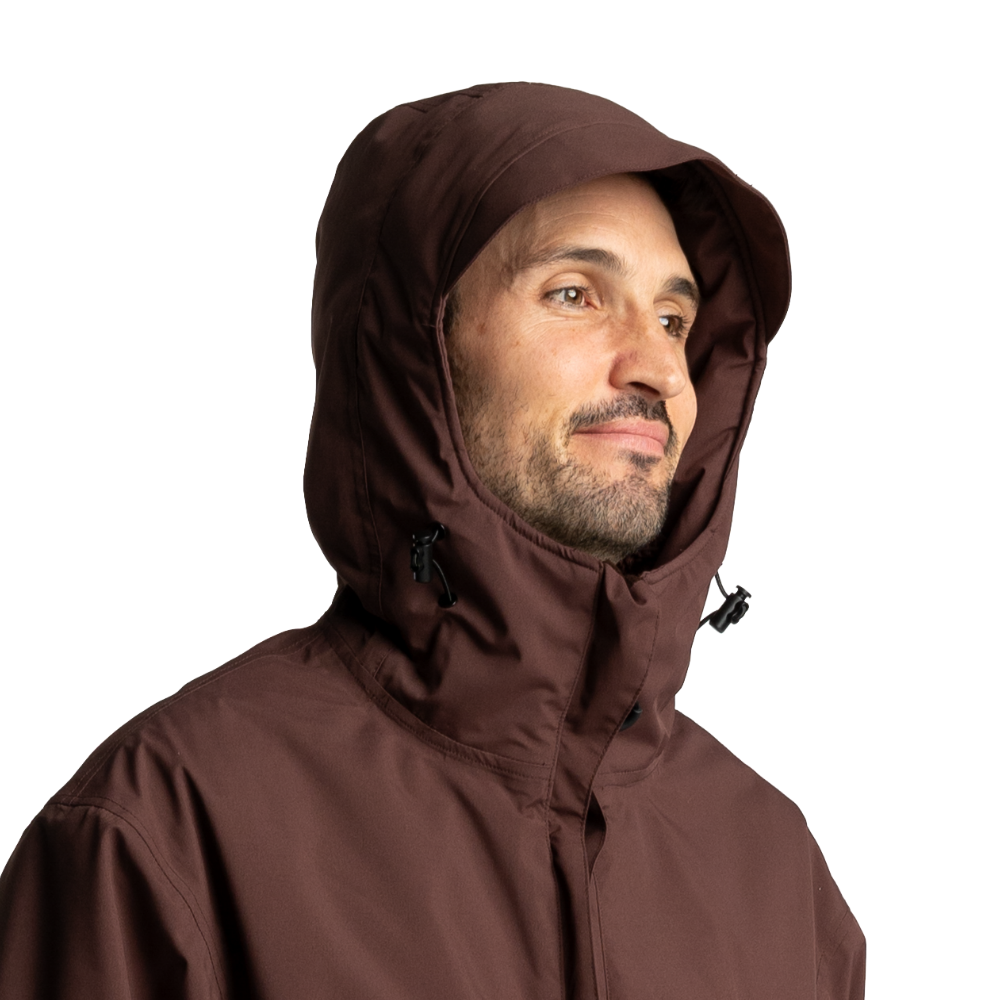 Men's EVO Pro Waterproof Insulated Half Zip Jacket - Deep Chestnut