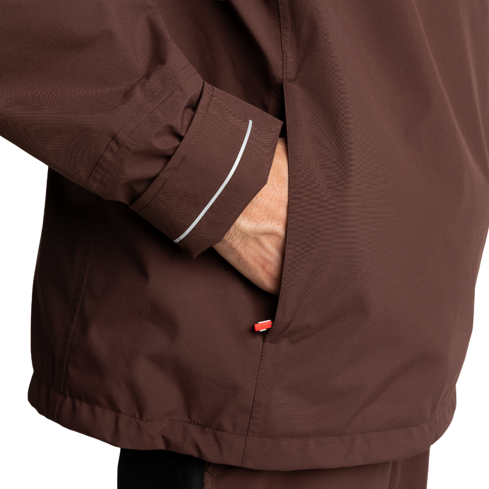 Men's EVO Pro Waterproof Insulated Half Zip Jacket - Deep Chestnut