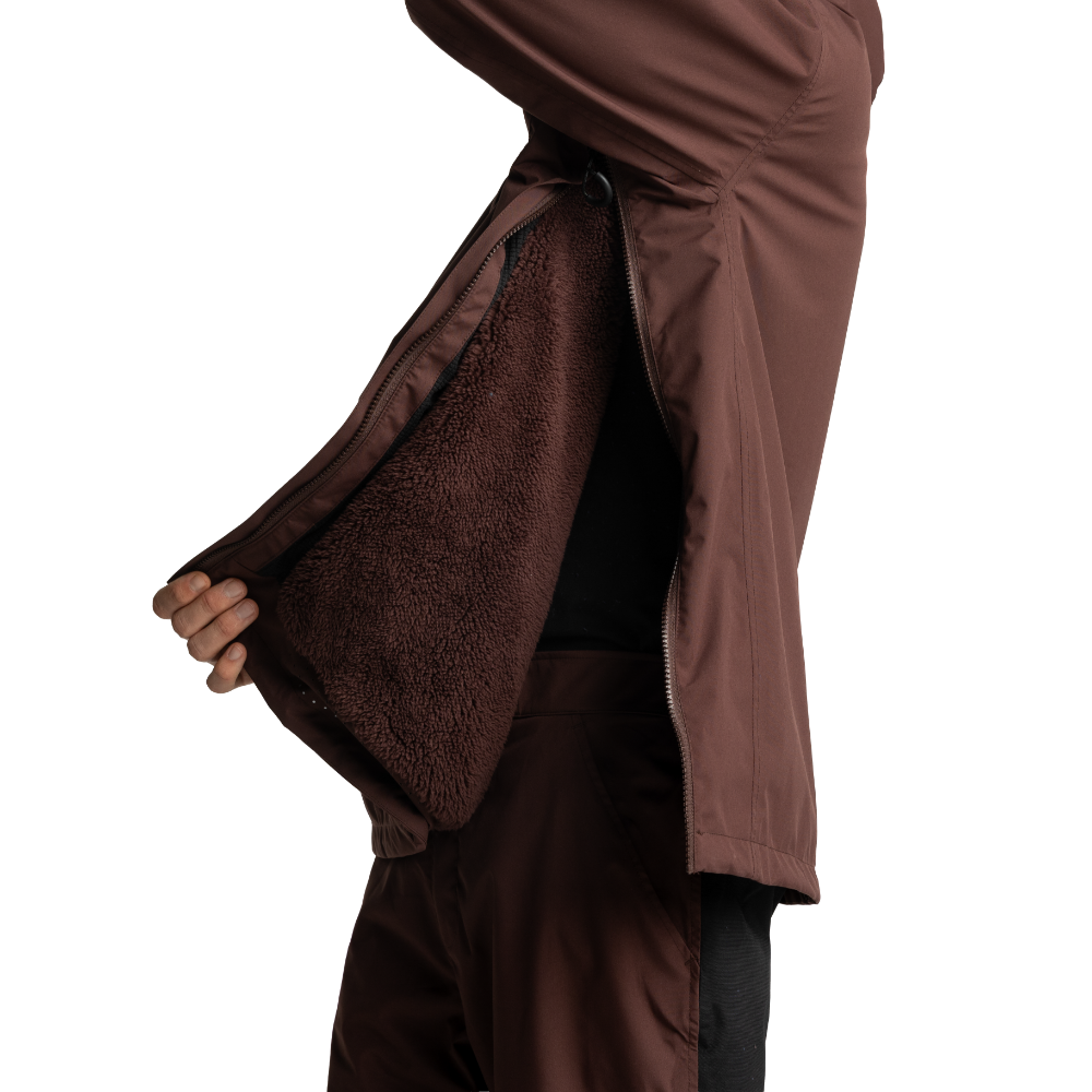 Men's EVO Pro Waterproof Insulated Half Zip Jacket - Deep Chestnut