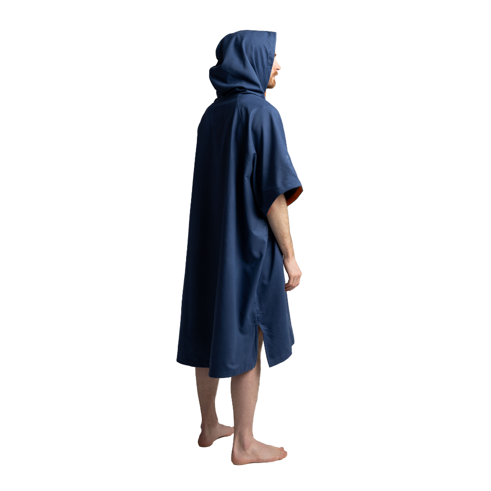 Men's Quick Dry Microfibre Poncho Changing Robe - Admiral Blue
