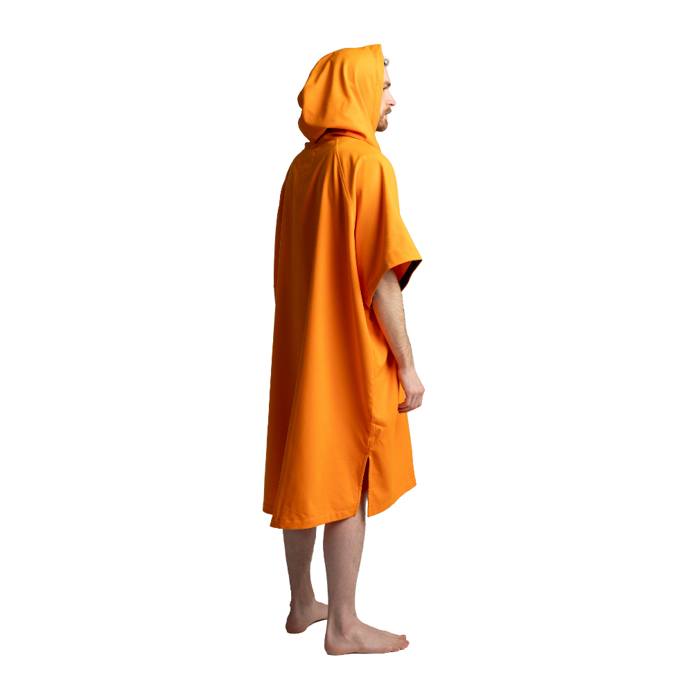 Men's Quick Dry Microfibre Poncho Changing Robe - Bitter Orange