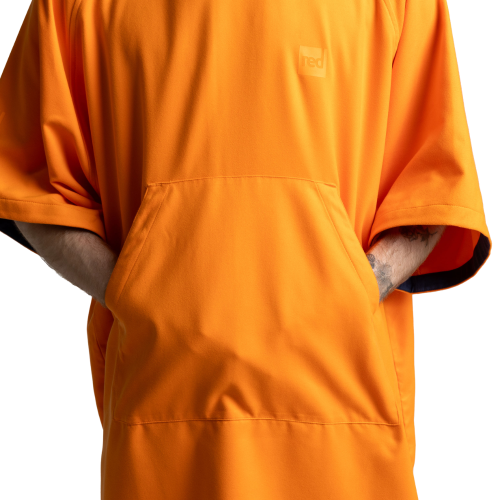 Men's Quick Dry Microfibre Poncho Changing Robe - Bitter Orange