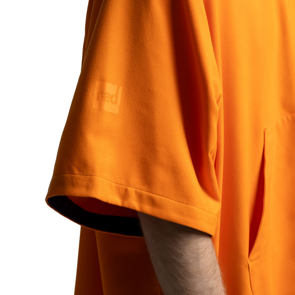 Men's Quick Dry Microfibre Poncho Changing Robe - Bitter Orange