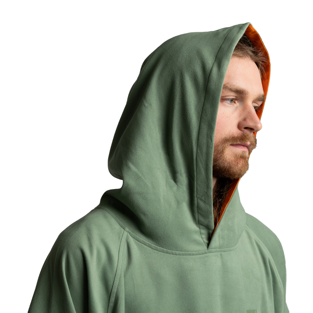 Men's Quick Dry Microfibre Poncho Changing Robe - Sage Green