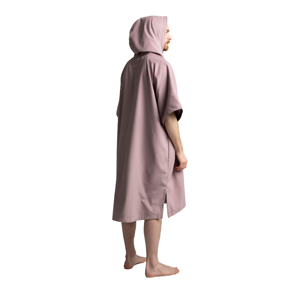 Men's Quick Dry Microfibre Poncho Changing Robe - Salty Pink