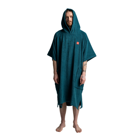 Men's Towelling Poncho Changing Robe - Deep Teal