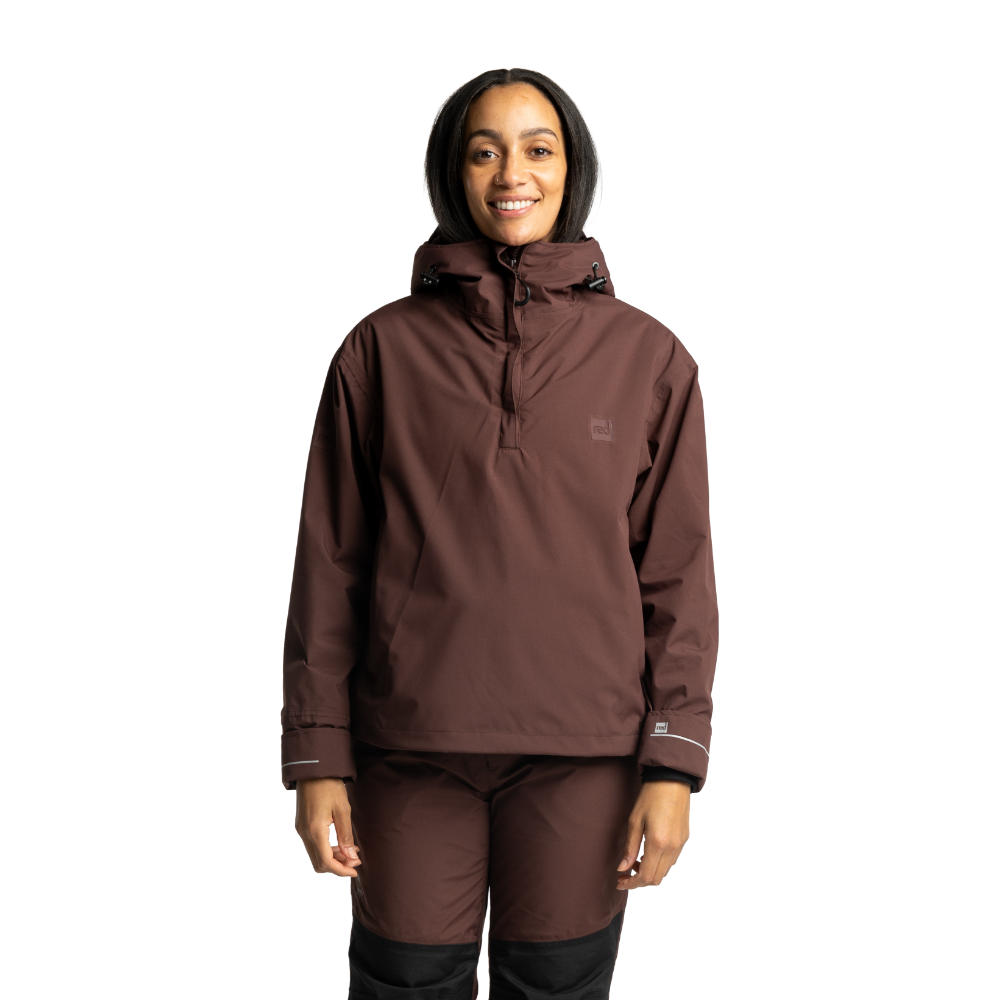 Women's EVO Pro Waterproof Insulated Half Zip Jacket - Deep Chestnut