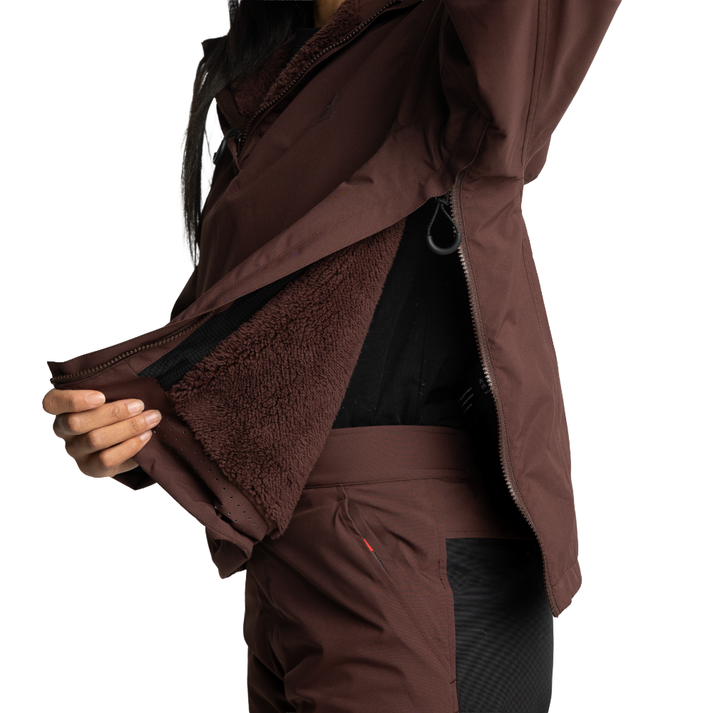 Women's EVO Pro Waterproof Insulated Half Zip Jacket - Deep Chestnut